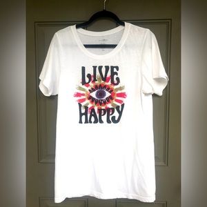 Womens “Live Happy” Shirt, XL